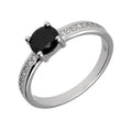 Silver Ring Black