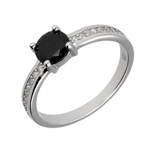 Silver Ring Black